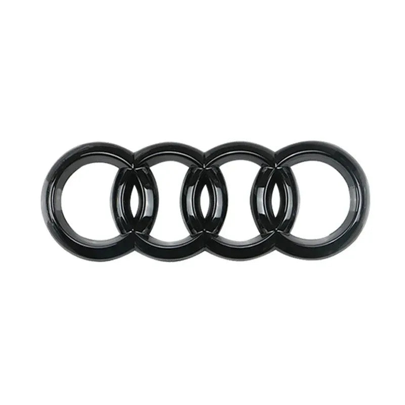 Emblema de 4 anillos con logotipo ABS para capó delantero y maletero trasero de coche para Audi A3 A4 A5 A6 A7 A1 Q2 Q3 Q5 Q7 Q8 TT Sline Quattro