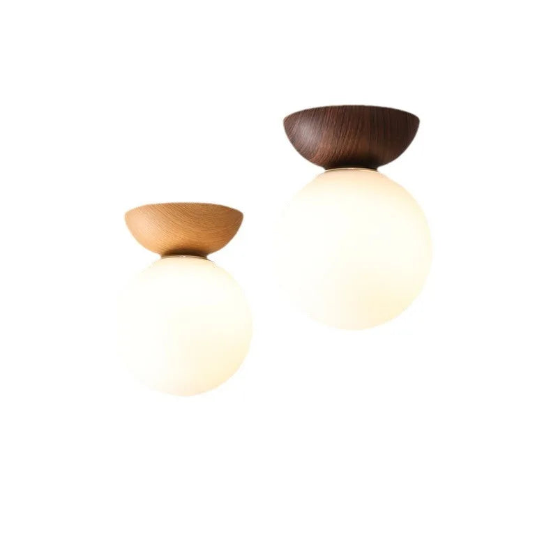 Lámparas para sala de estar, luz Led de techo para puerta de entrada japonesa, pasillo de aire, balcón nórdico, bola redonda