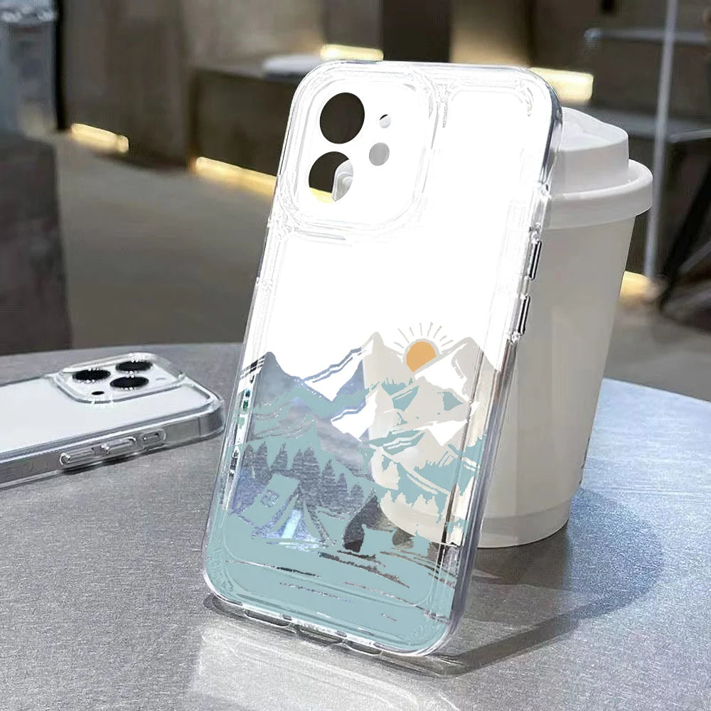 Funda de teléfono bonita con forma de Animal del océano para iPhone 11, Funda protectora transparente para iPhone 15, 13, 14, 12, 16 Pro Max 8, 7 Plus, XR, XS, X SE