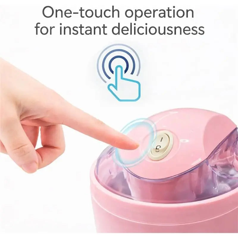AT28-Mini máquina para hacer helados, máquina para hacer postres personal, máquina compacta para hacer helados con un solo toque