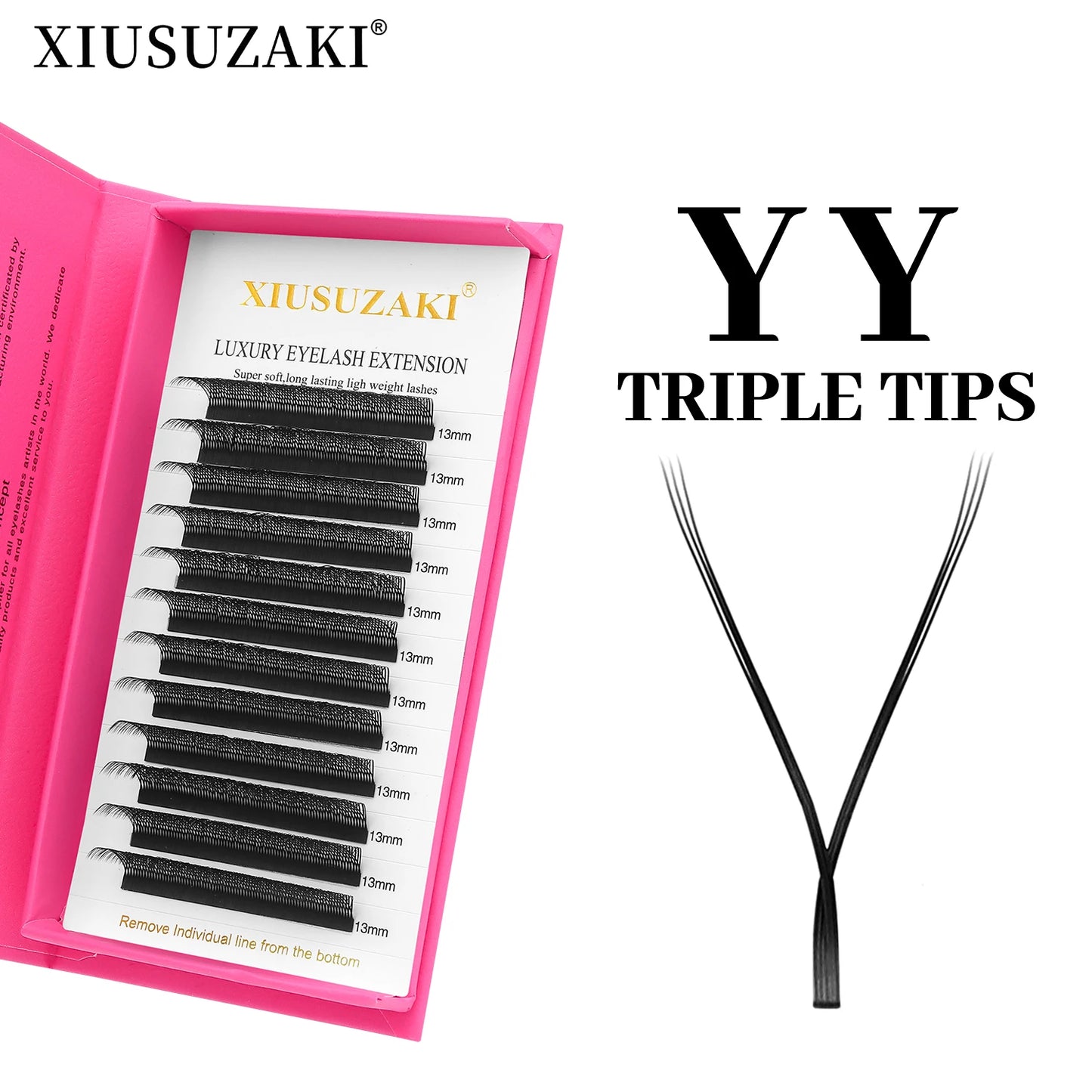 XIUSUZAKI pestañas en forma de W Bloom 2D 3D 4D 5D 6D 7D 8D floración automática ventiladores prefabricados extensiones de pestañas YY pestañas individuales
