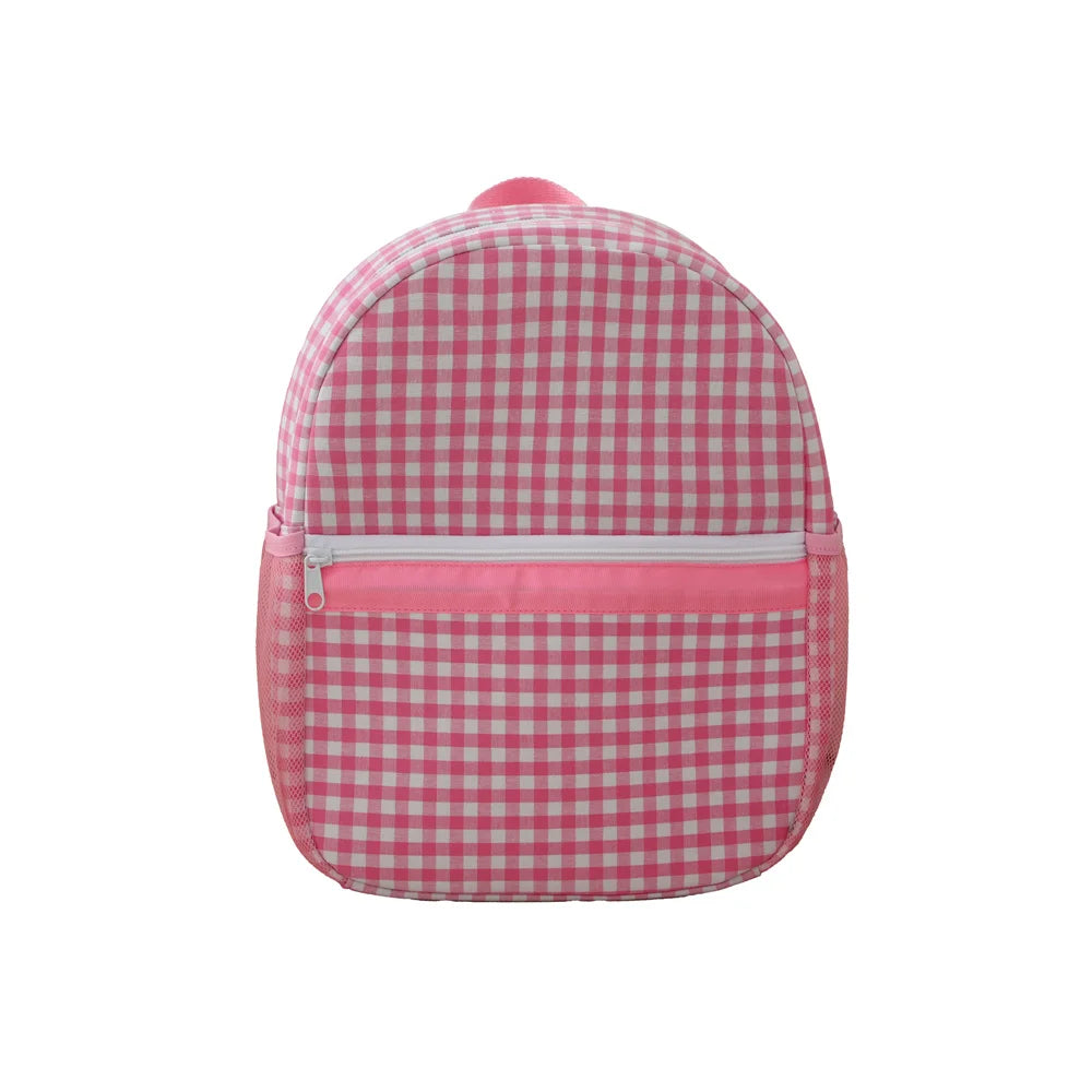Mochila Escolar para Niños Pequeños, Mochila Linda con Estampado de Cuadros para Niñas, 12 Pulgadas para Preescolar y Jardín de Infancia, 15 Pulgadas para Adolescentes de Secundaria