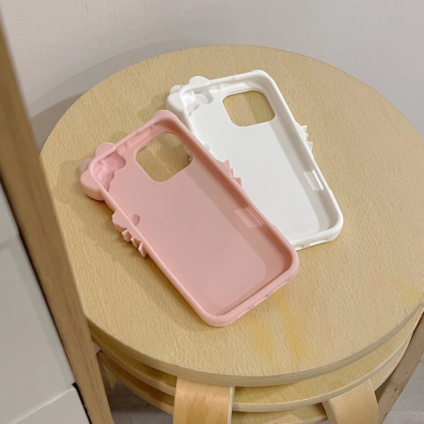 Funda de teléfono estereoscópica 3D para iPhone 17 16 15 14 13 12 11 Pro Max, fundas con lazo de Hello Kitty de dibujos animados bonitos de Sanrio, funda de silicona suave
