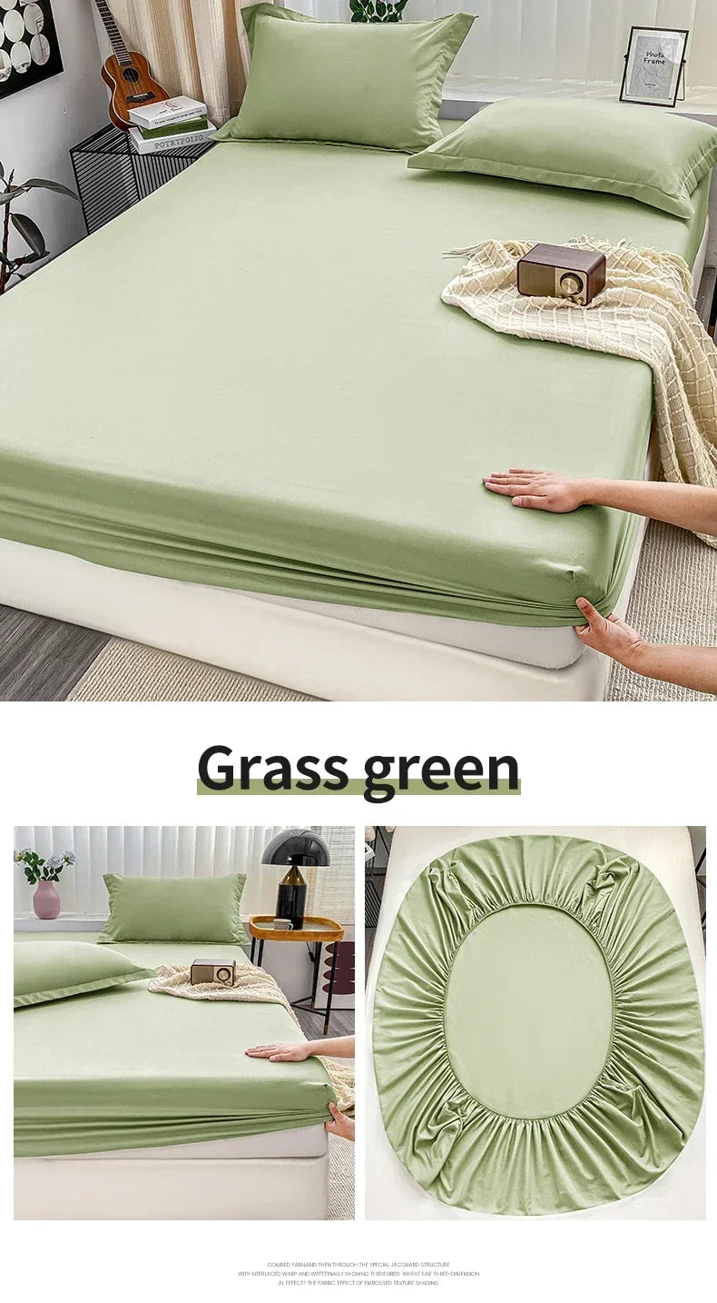 Sábana bajera cepillada de color sólido de primera calidad, tejido de satén ultrasuave para noches acogedoras: ropa de cama hipoalergénica y de fácil cuidado