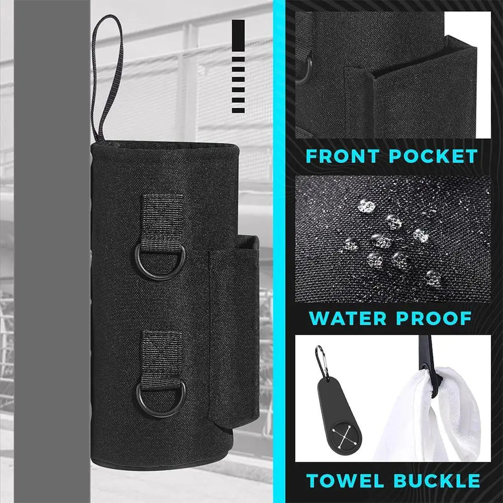 Bolsa para botella con eslinga magnética con correa para el hombro, soporte para botella de agua, soporte para teléfono para hombres y mujeres, entrenamiento, Fitness, viajes al aire libre