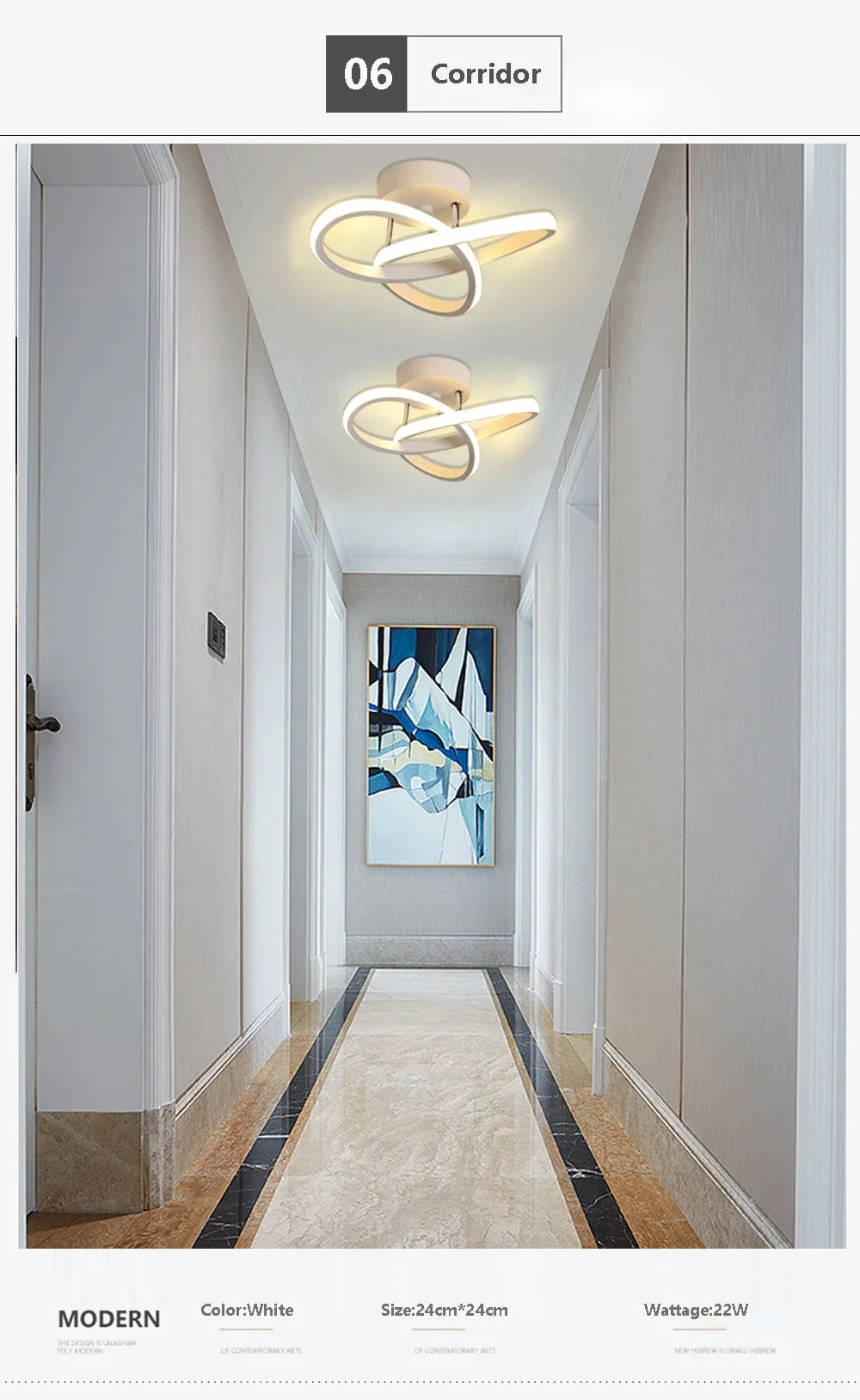Lámpara de techo LED moderna, lámparas Led para pasillo, escalera, balcón, guardarropa, entrada, pasillo de Hotel, decoración del hogar, brillo de iluminación Led