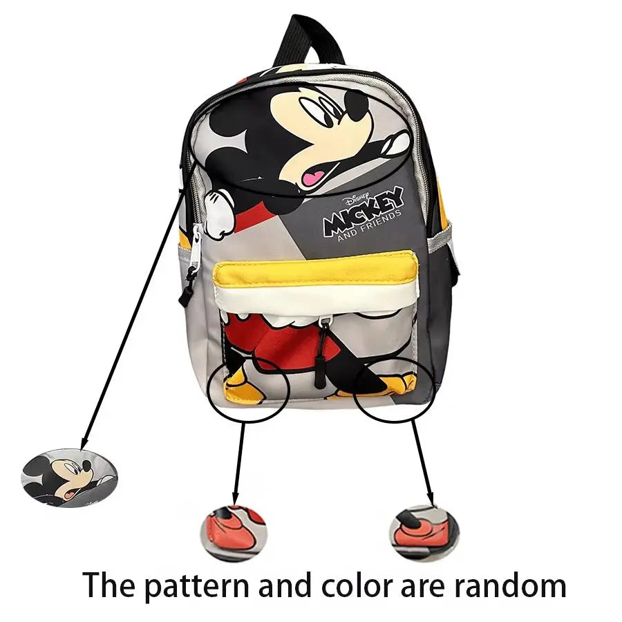 Mochila Escolar Infantil de Moda con Dibujos Animados de Mickey, Mochila Casual para Niños y Niñas, Linda Mochila de Moda