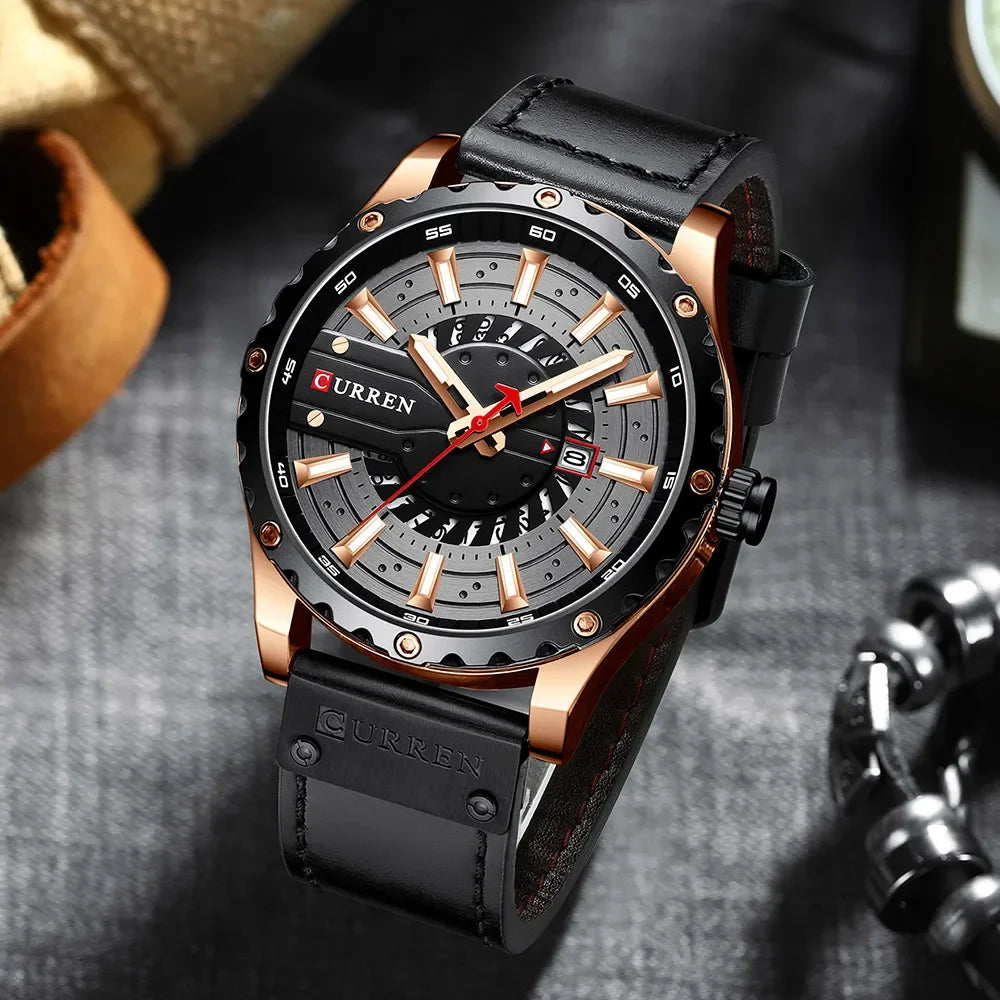 Marca CURREN, reloj de cuarzo para hombre, nueva moda, resistente al agua, informal, de negocios, militar, reloj para hombre, relojes con fecha automática, reloj Masculino