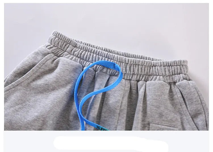 Pantalones cortos deportivos de algodón para niños, hasta la rodilla pantalón de chándal, talla 5, 6, 7, 8, 10, 12, 13, 14 años, gran oferta, Verano