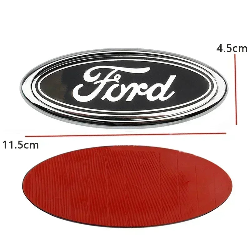 Emblema de coche ABS de 115x45mm para capó delantero y trasero, accesorios para Focus, Fiesta, Mondeo, F150, Ranger, Fusion, Kuga