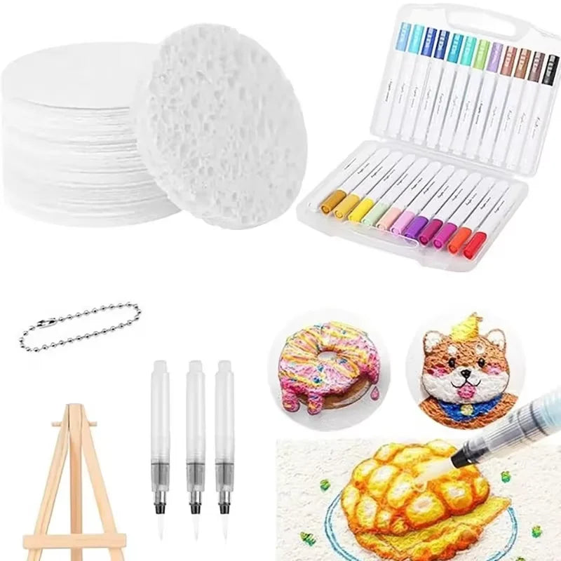 Lienzo Mágico para Dibujo 3D, Esponja para Niños, Papel para Pintar 3D, Papel para Dibujo Artístico 3D para Niños, Kit de Pintura con Textura Mágica para Niños