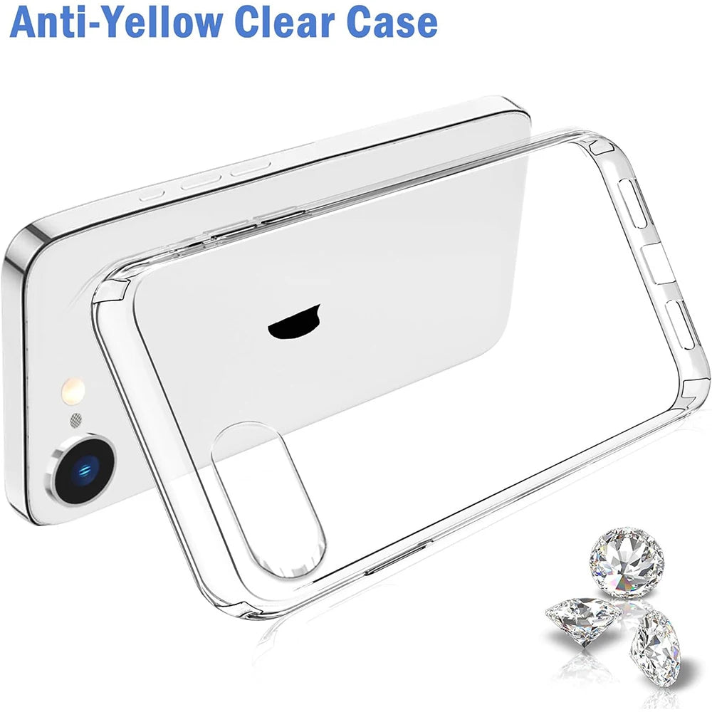 Funda Transparente para iPhone 16e 16 E 15 Pro Max 14 Plus 13 Mini 12 11 X XS XR SE 2022 2020 7 8 6S, Accesorios para Cubierta de Teléfono