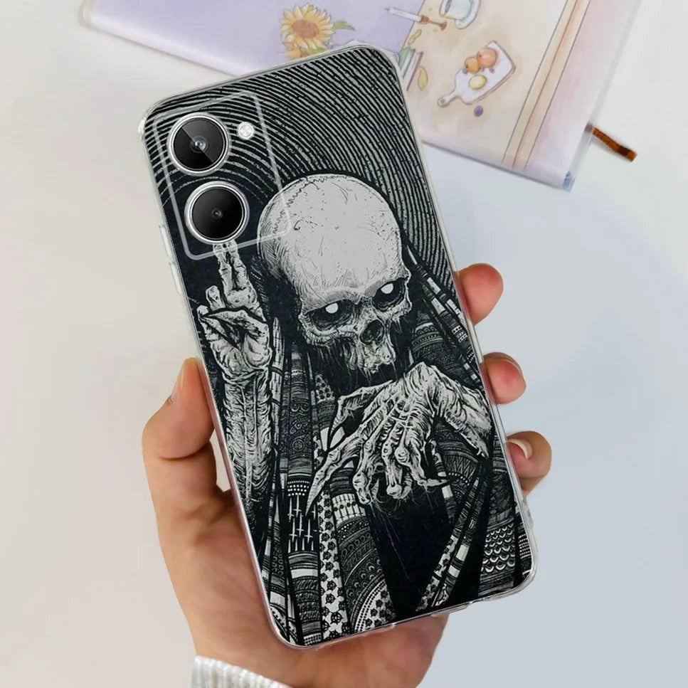 Para Realme 10 4G RMX3630 funda de teléfono suave de silicona TPU a prueba de golpes para Realme 10 funda protectora trasera con diseño de dibujos animados bonitos