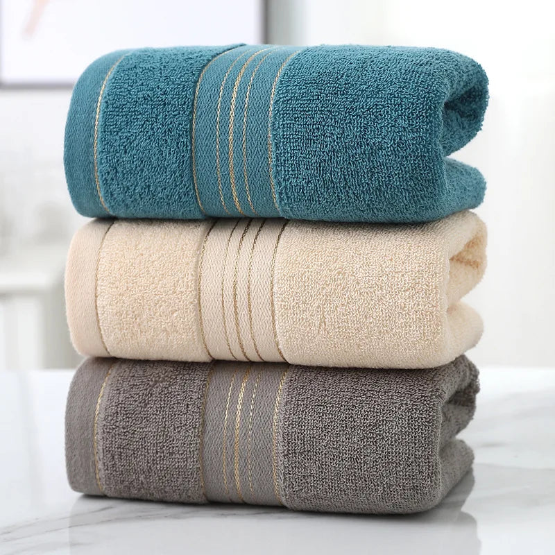 Toalla facial totalmente de algodón Clase A, Jacquard absorbente grueso, poliéster, algodón, agradable para la piel, Toalla de baño de algodón puro, toalla para adultos