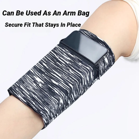 Bolsa de muñeca para correr con cremallera, bolsa ligera para tarjetas y llaves de teléfono, a prueba de sudor, para gimnasio, Fitness, deportes, brazalete para ciclismo