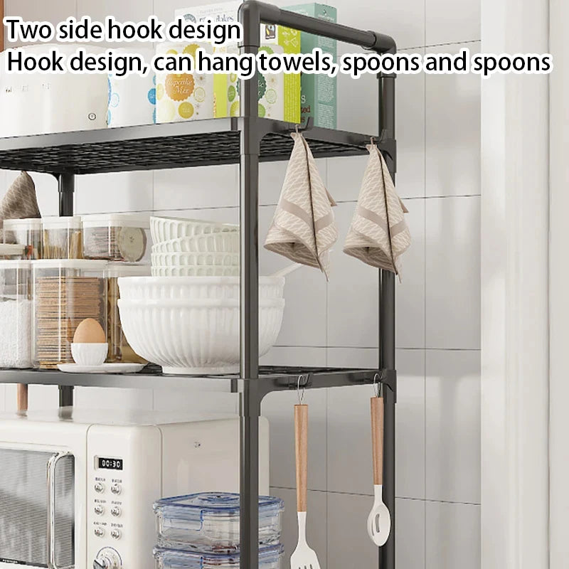 Estantes de Almacenamiento de Múltiples Niveles para la Cocina, Diseñados con 4/5 Pisos, Ideales para Almacenamiento en Cocina, Dormitorio y Baño