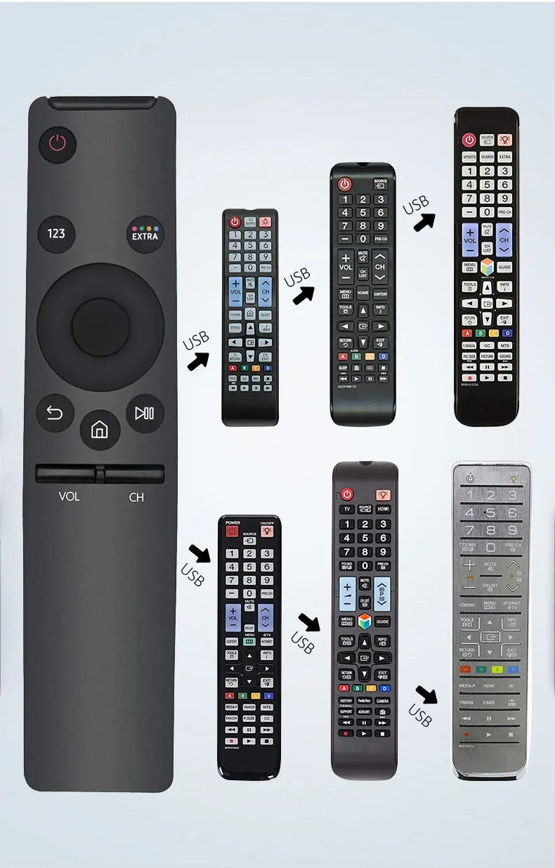 Control remoto por voz Universal para Samsung Smart TV, mando a distancia de repuesto LED QLED 4K 8K Crystal UHD HDR curvo para televisores Samsung