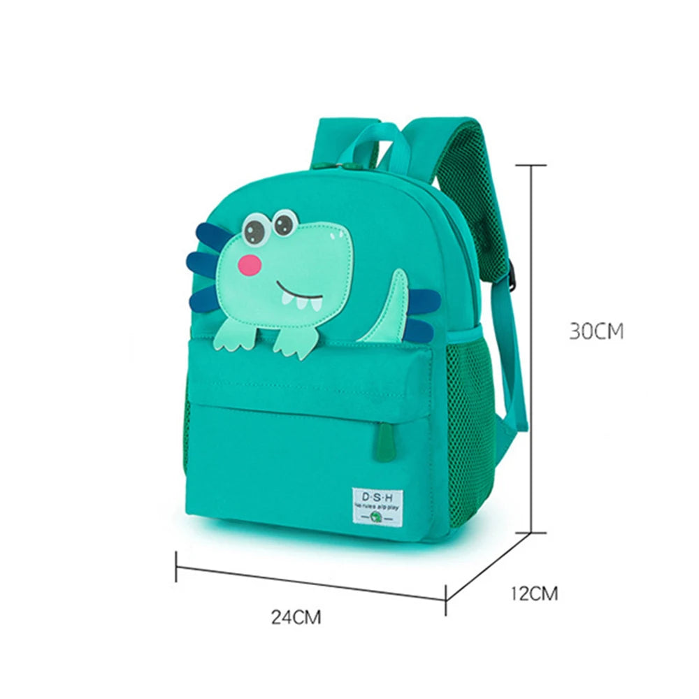 Mochila de dinosaurio pequeño con nombre personalizado, mochila escolar bonita de dibujos animados para niños, mochilas salientes con nombre bordado personalizado para niños y niñas