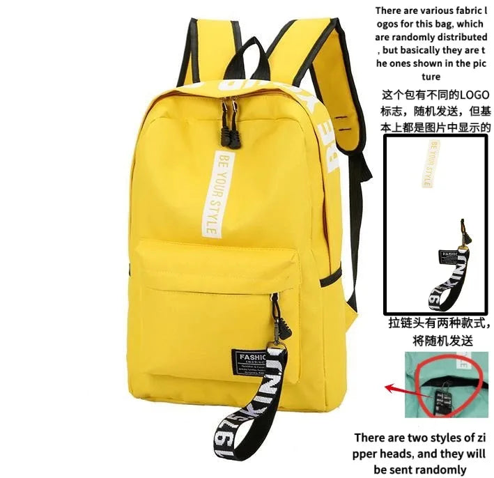 Mochila de tendencia de moda para hombres y mujeres, bolsa para estudiantes de secundaria, gran capacidad, versión coreana de th