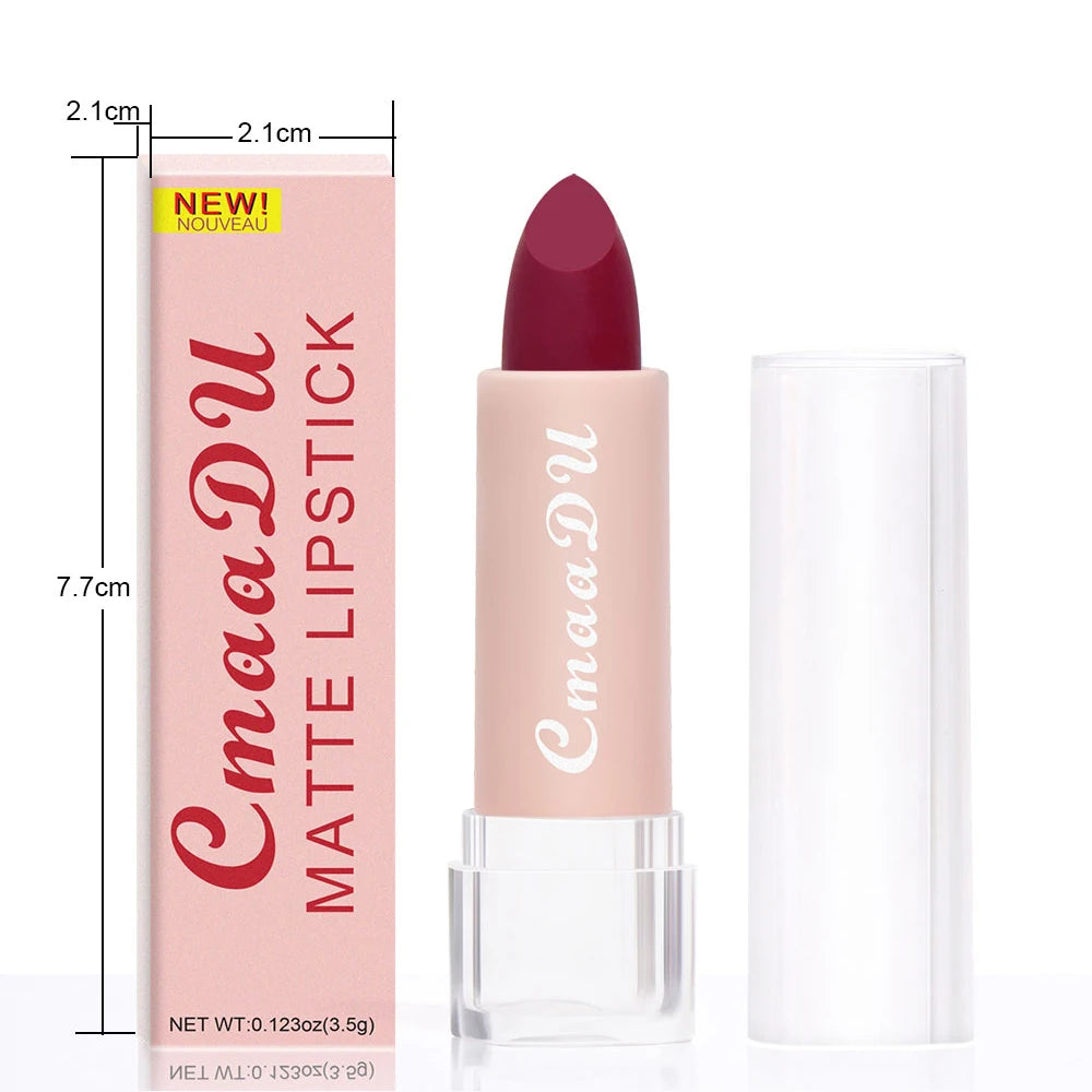 Lápiz Labial de 15 Colores, Impermeable, de Larga Duración, Mate, Terciopelo, Sexy, Rojo, Brillo Labial Nude, Brillo Labial Brillante, Tinte Labial Rojo Intenso, Maquillaje