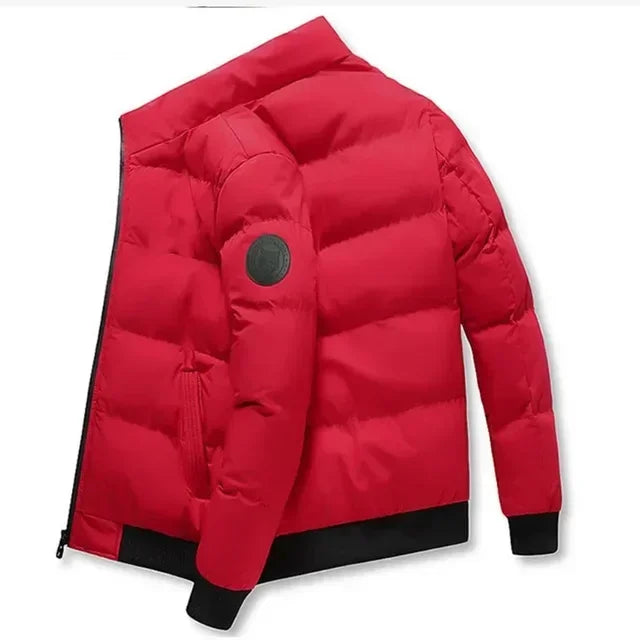 Abrigo Corto de Invierno para Hombre, a la Moda 2026, Grueso y Cálido, Cortavientos, con Cierre y Estampado, Chaqueta Casual para Hombre, Tallas M-5XL, Parka