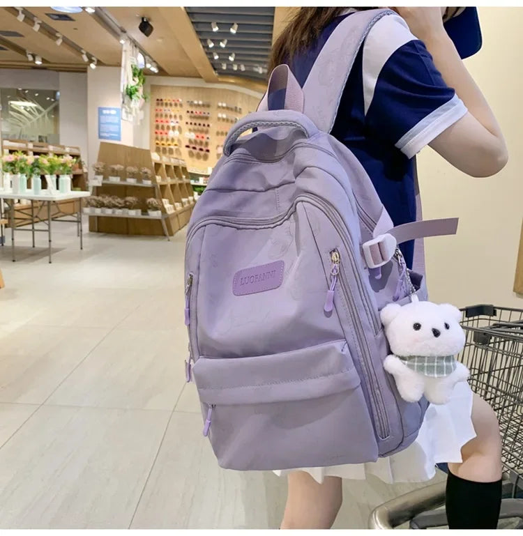 High-looking Backpack for Girls Lightweight and Large-capacity Schoolbag for Middle and High School Students Casual backpacks 배낭