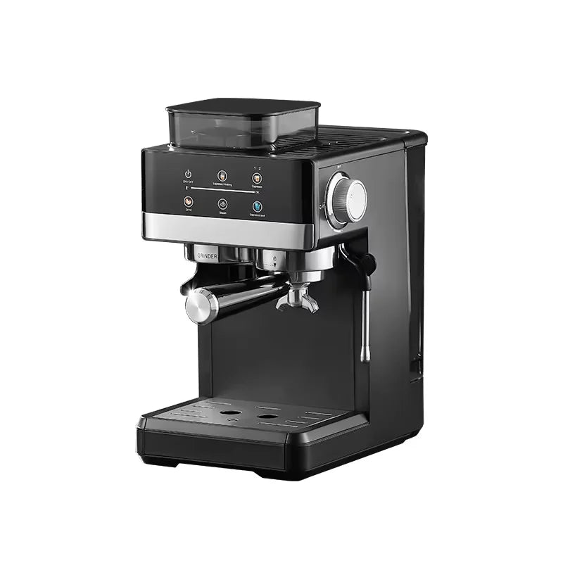 Molino de Café Eléctrico + Máquina de Café Integrada | Totalmente Automático, Granos de Café Recién Molidos | Molienda Rápida para el Desayuno