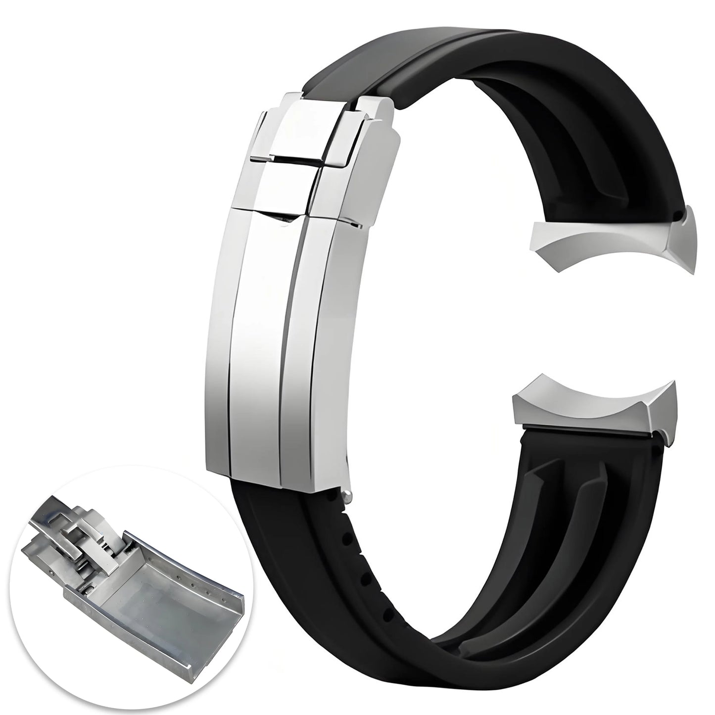 Caja VK63 Negra de 39 mm, Acero Inoxidable, Cristal de Zafiro Plano, Resistente al Agua, Compatible con Esferas de 29 mm-30 mm, Piezas de Caja para Reloj con Movimiento VK63