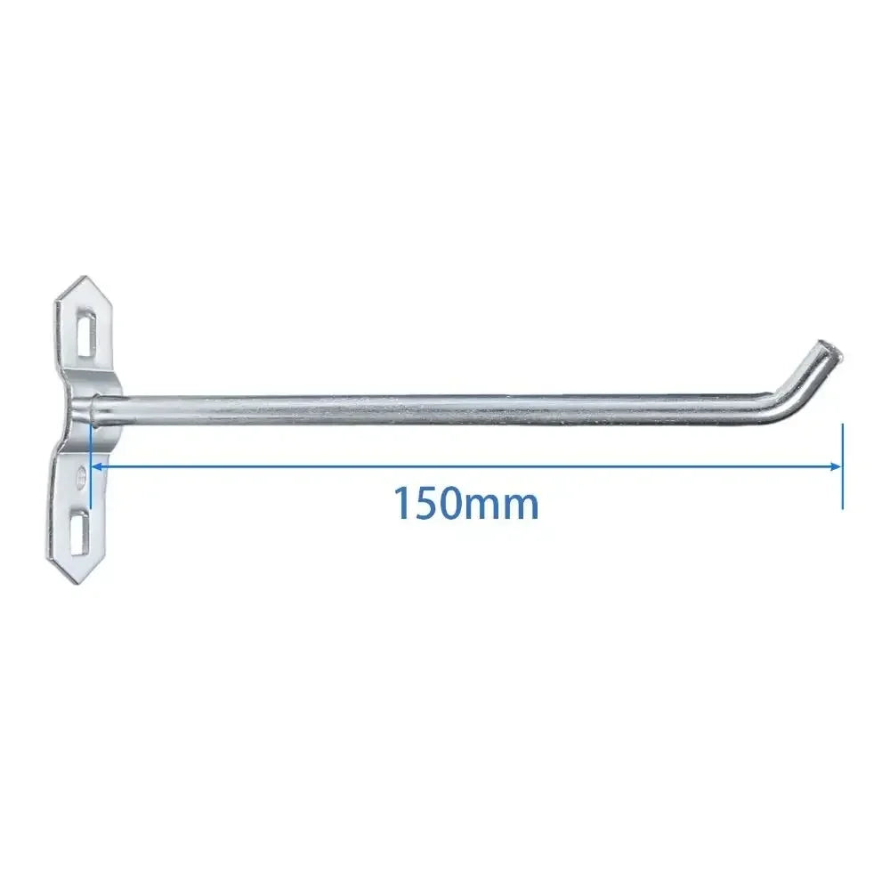 Ganchos para tablero perforado, perchas oblicuas individuales de acero para organización de herramientas de garaje, llavero para utensilios de cocina, 1-10 Uds.