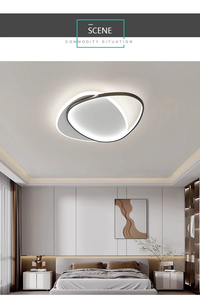 Luces de techo LED redondas modernas para dormitorio Simple, lámparas de estudio para sala de estar, iluminación interior, decoración del hogar, accesorios de lámpara brillante