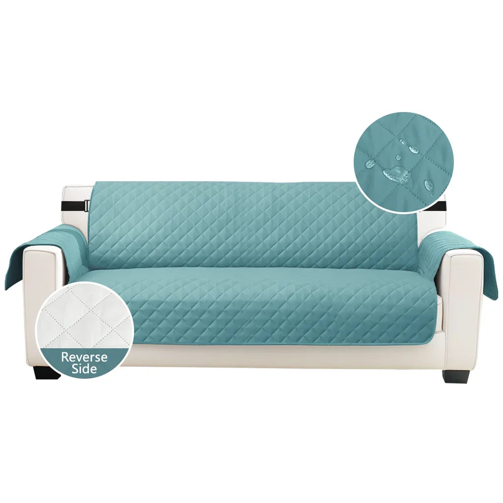 Fundas de sofá impermeables, funda antideslizante de 1/2/3/4 plazas para niños, mascotas, Protector de sofá lavable con correa elástica