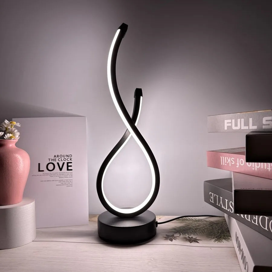 Lámpara de mesa LED para dormitorio, luz nocturna creativa para restaurante, cafetería, Lámpara decorativa luminiscente