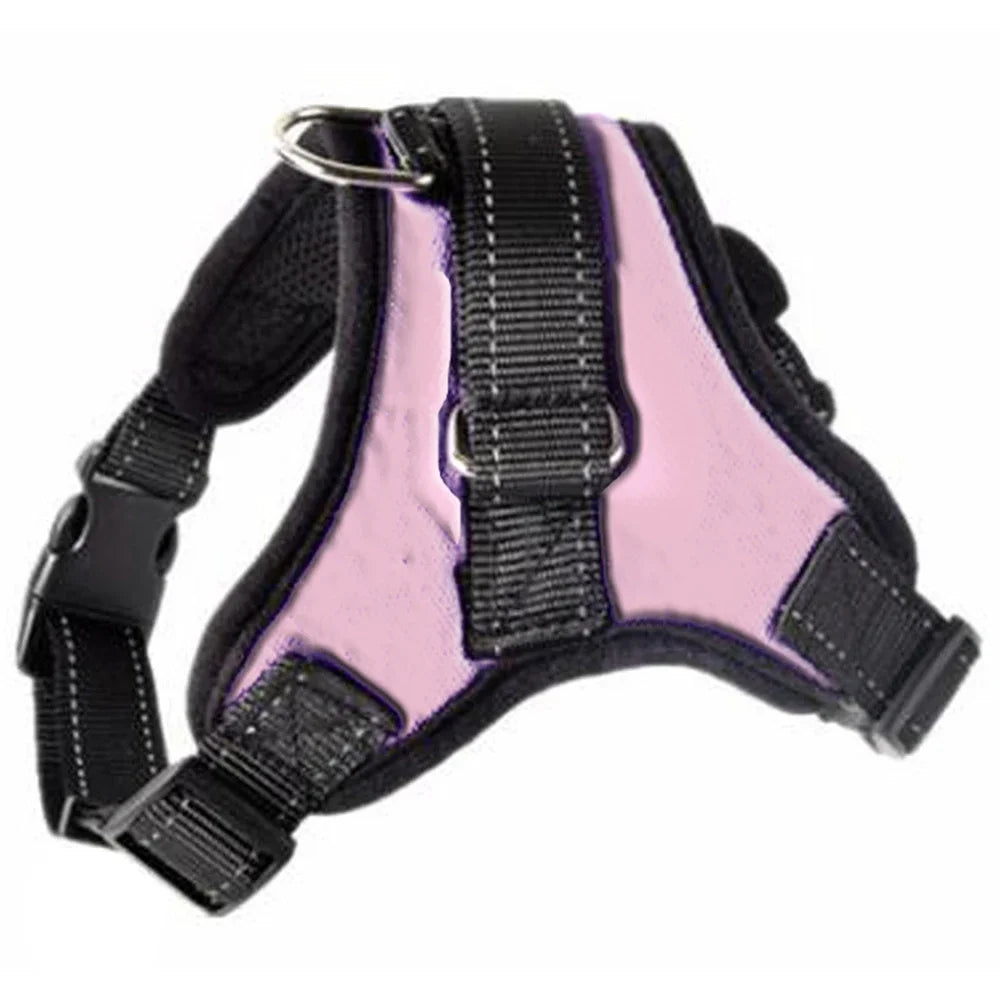 Arnés ajustable para perros y gatos con correa reflectante y transpirable para perros pequeños y grandes, chaleco, suministros para mascotas