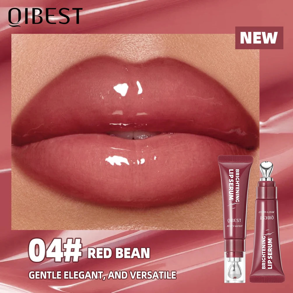 Brillo Labial QIBEST Efecto Espejo, Tinte de Larga Duración, Hidratante, Brillante, con Purpurina, Maquillaje Nutritivo