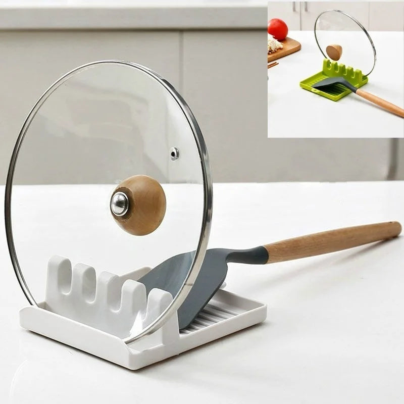 Soportes para cucharas de cocina, tenedor, espátula, estante, organizador, soporte para palillos de plástico, almohadilla antideslizante para cucharas