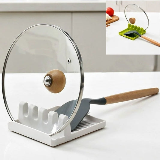 Soportes para cucharas de cocina, tenedor, espátula, estante, organizador, soporte para palillos de plástico, almohadilla antideslizante para cucharas