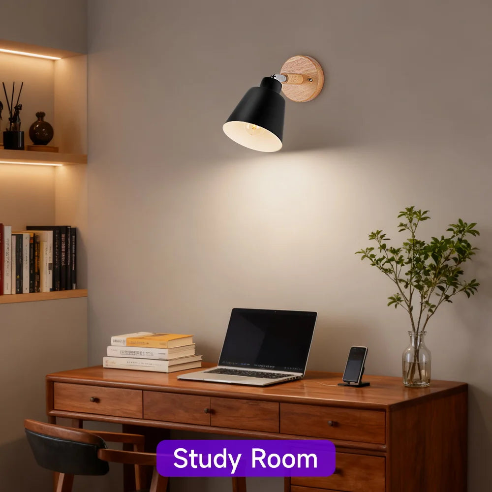 Lámpara LED de escritorio E27, lámparas de mesa con Base, bombilla reemplazable, luz de noche para habitación, dormitorio, oficina, estudio, iluminación de lectura