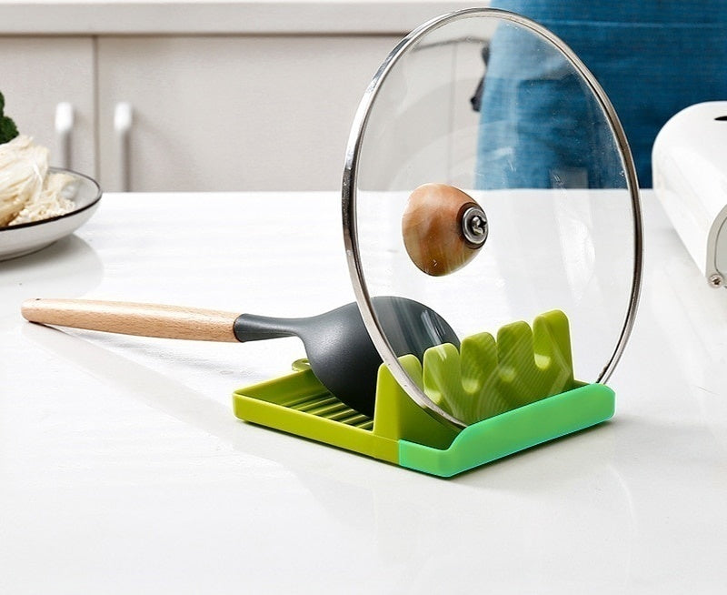 Soportes para cucharas de cocina, tenedor, espátula, estante, organizador, soporte para palillos de plástico, almohadilla antideslizante para cucharas