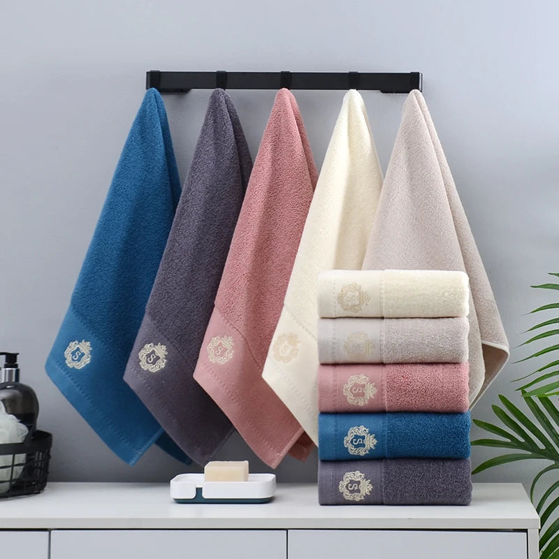 Juego de toallas de baño de algodón bordado, toallas de baño grandes de 70x140cm y 35x75cm, toallas de uso diario para ducha facial, 1/2/3 Uds.