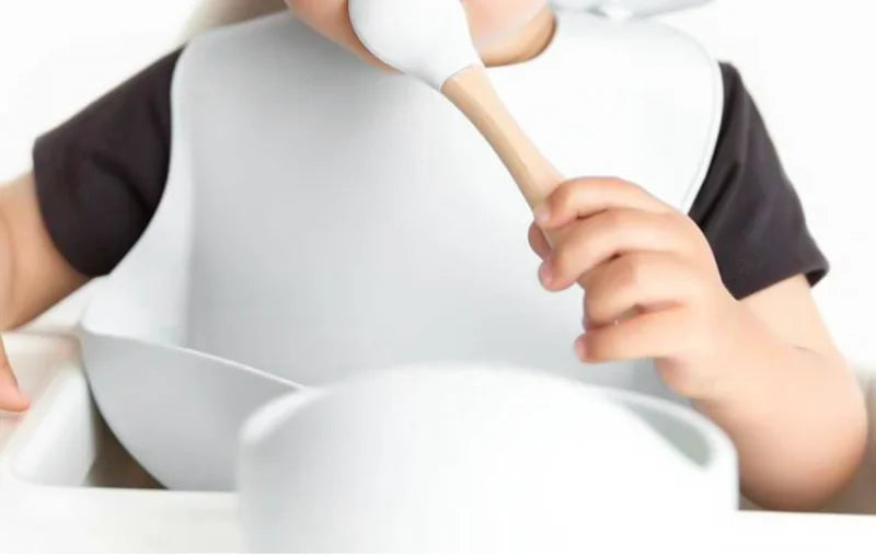 Juego de alimentación de silicona para bebé, cuenco de silicona, plato de comedor, cuchara, tenedor, platos para niños, vajilla de silicona sin BPA, 3/4/5 Uds.