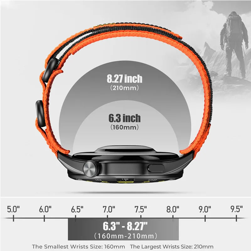 Correa de nailon con gancho y bucle de 22mm para Xiaomi Watch 5 / S4 Sport / S3 / S2 / S1 Pro, accesorios para pulsera deportiva