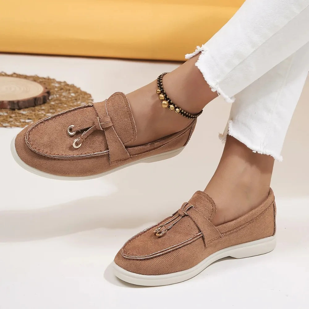 Zapatos de Mujer Cómodos de Primavera y Otoño, Talla Grande, Suela Suave, Estilo Británico, Zapatos Planos de Moda, Zapatos Casuales Cómodos