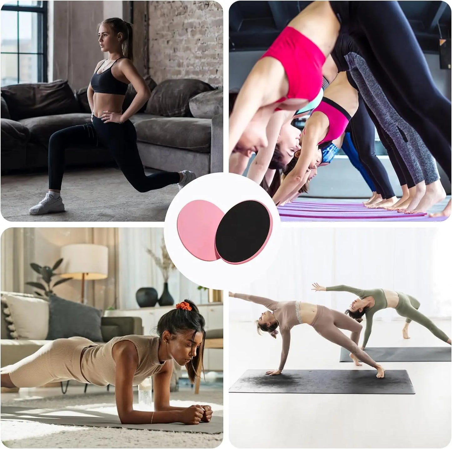 Discos deslizantes de Yoga de Color sólido, almohadillas deslizantes para pies, equipo de entrenamiento para entrenamiento de núcleo Abdominal, moldeador de cuerpo, 2 uds.