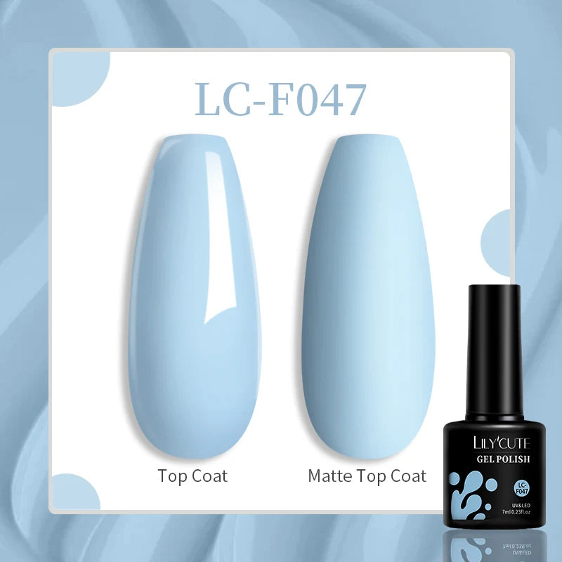 LILYCUTE-esmalte en Gel para uñas, barniz semipermanente para manicura, con LED UV, 129 colores, 7ML