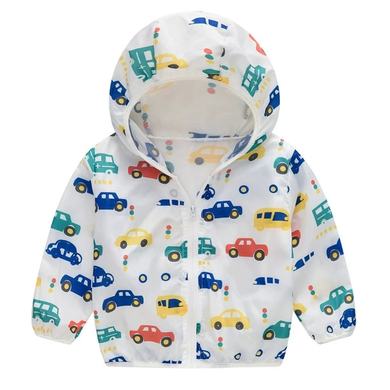 Chaqueta impermeable de flores para niñas, abrigo rompevientos con capucha, impermeable informal, ropa para niños de 2 a 6 años, otoño