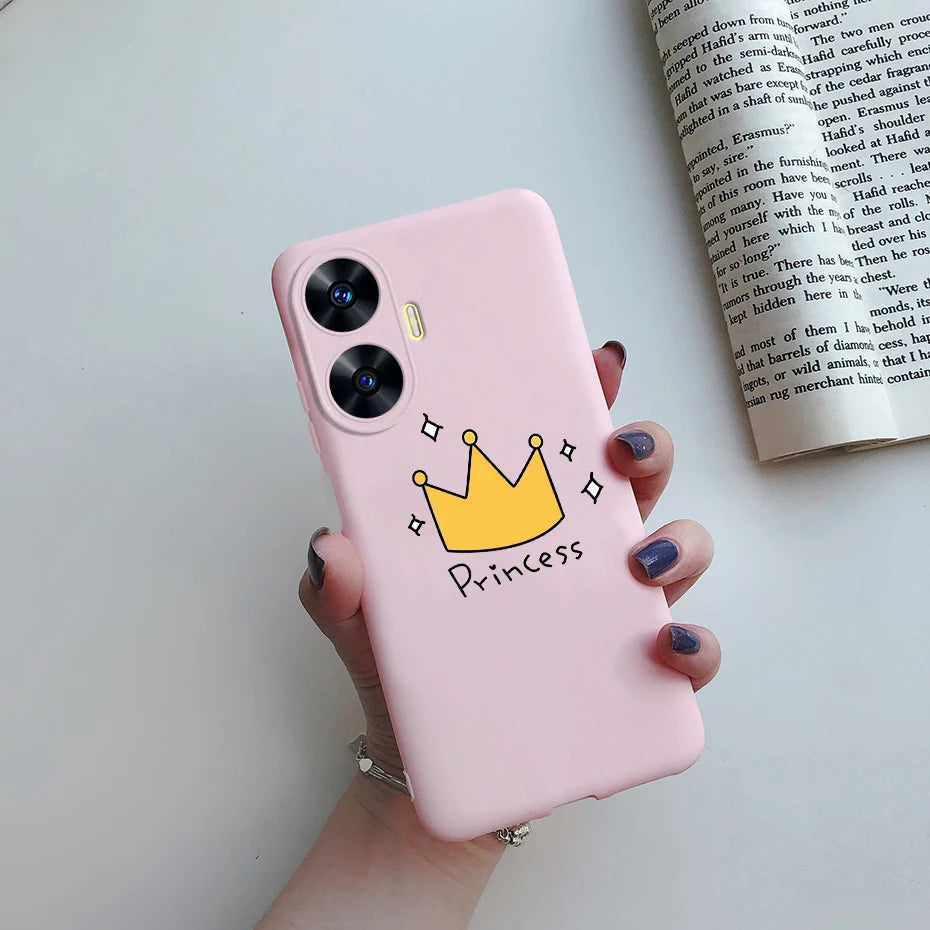 Funda de teléfono para Realme C55, Funda RMX3710, Funda trasera de silicona suave con dibujos animados bonitos para Realme C55 RealmeC55 Funda C 55 Coque