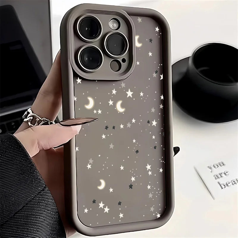 Funda de Teléfono con Estampado de Estrellas para Samsung S26 Ultra, Fundas para Galaxy S24 S25 Plus S23 FE S22 S21 A26 A36 A56 A35 A55 A34 A54 A53 A52S