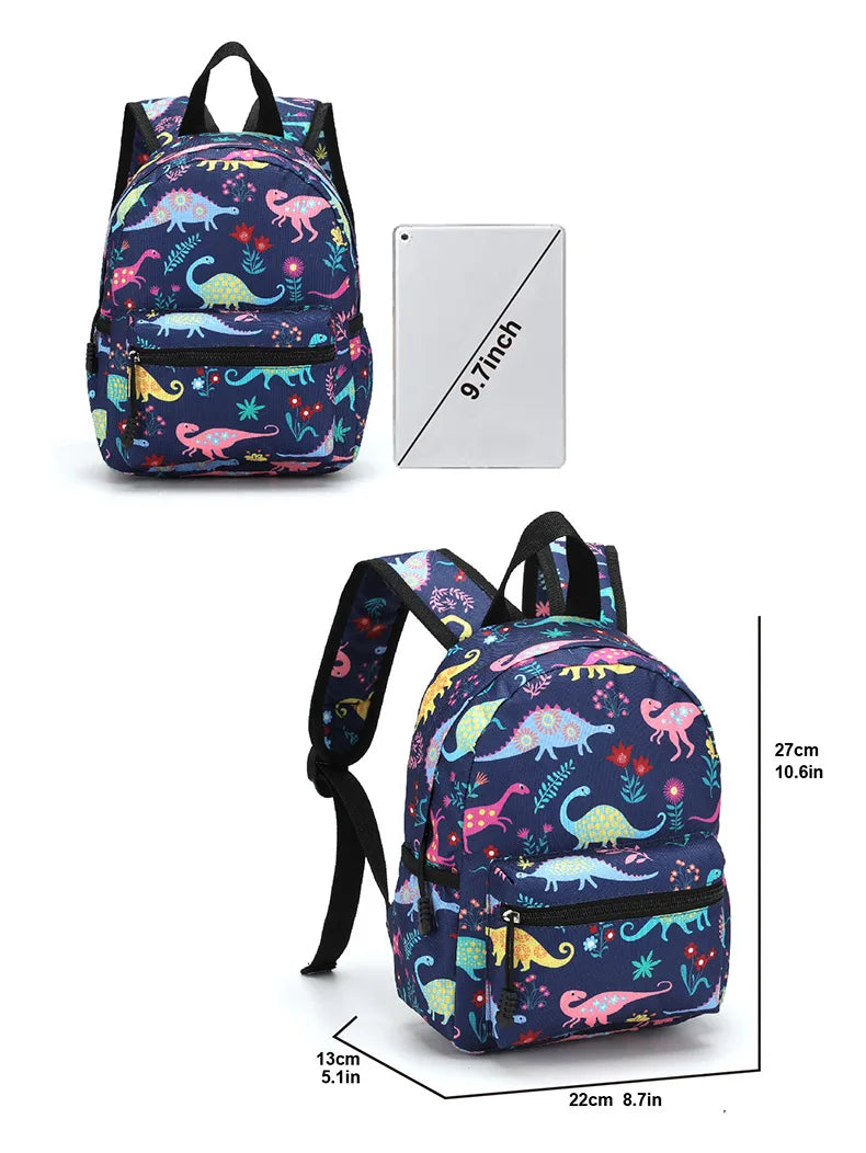 Mochila Infantil de Dibujos Animados, Ligera, para Jardín de Niños y Escuela, con Protección Ergonómica para la Columna Vertebral, para Niños y Niñas, Estilo Casual y Moderno