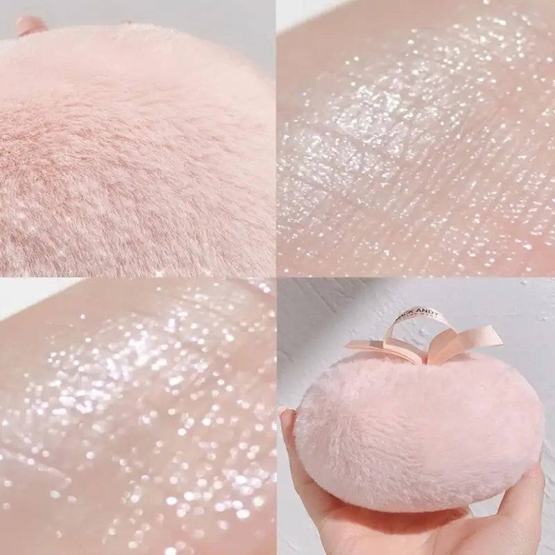 Resaltar bola estilo de moda viento Puff ajuste polvo bola clavícula brillo cara cuerpo todo en cosméticos portátiles