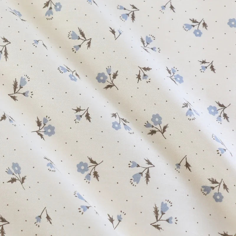 235x50cm tela azul gris rosa raya floral estampado de hojas funda nórdica juego de cuatro piezas tela de cama